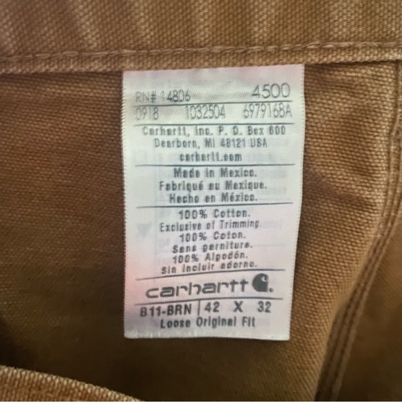 Carhartt work pant size 42X32 (b21) - Picture 3 of 6